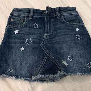 DL1961 Dark Blue Star Denim Skirt